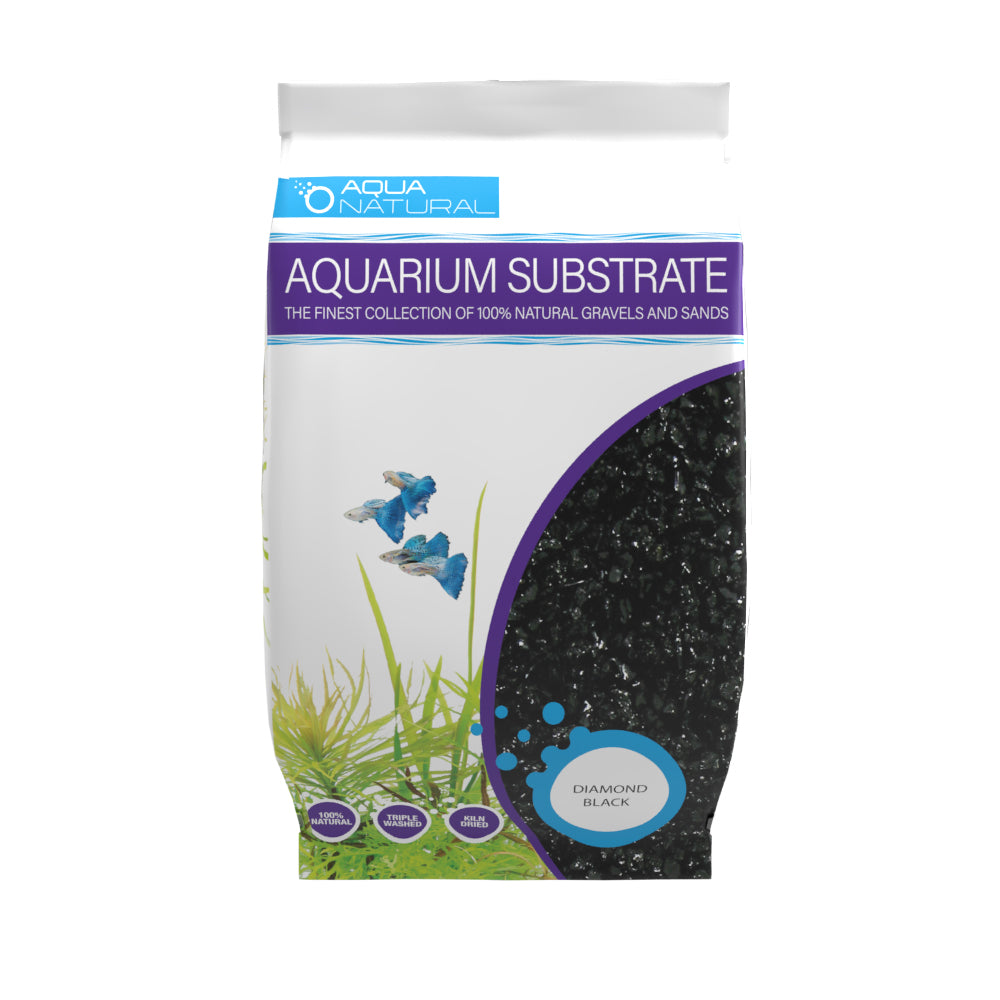 Aqua Natural Diamond Black Gravel Substrate