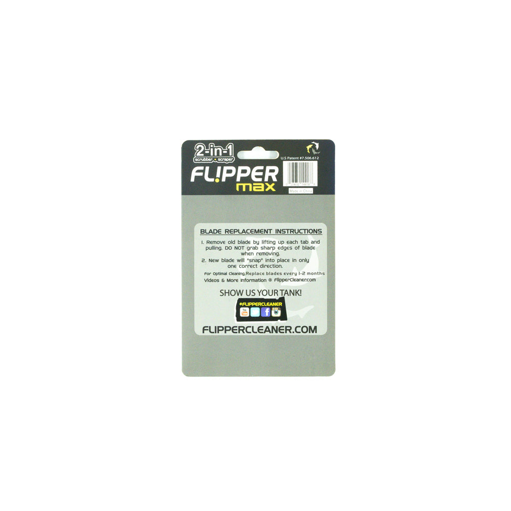 Flipper Max blade replacement packaging on a white background